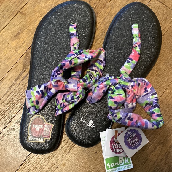 NEW Sanuk Yoga Sling Ella thong sandals 8 - Picture 2 of 5